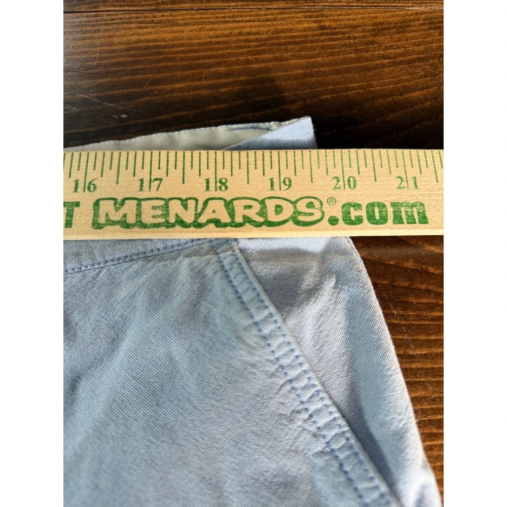 Le Tigre Mens Light Blue Flat Front‎ Shorts Size 40 Chambray Oxford RN 69016